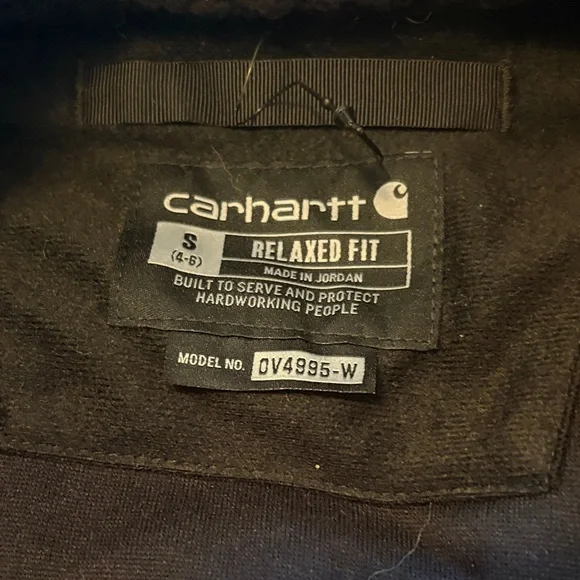 Carhartt Black Fleece Vest with Orange Accents - Picture 2 of 2